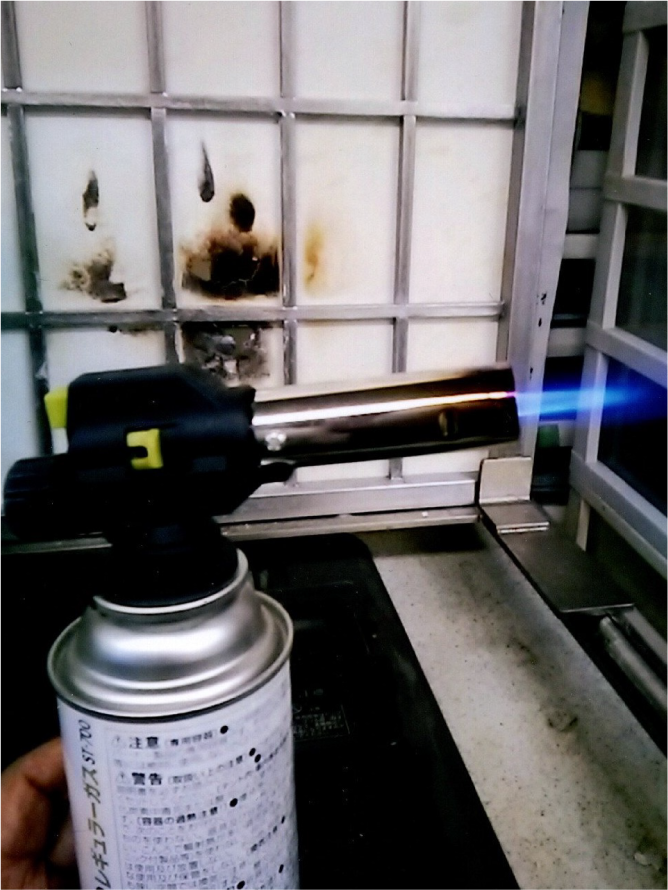 障子紙と障子桟の不燃化