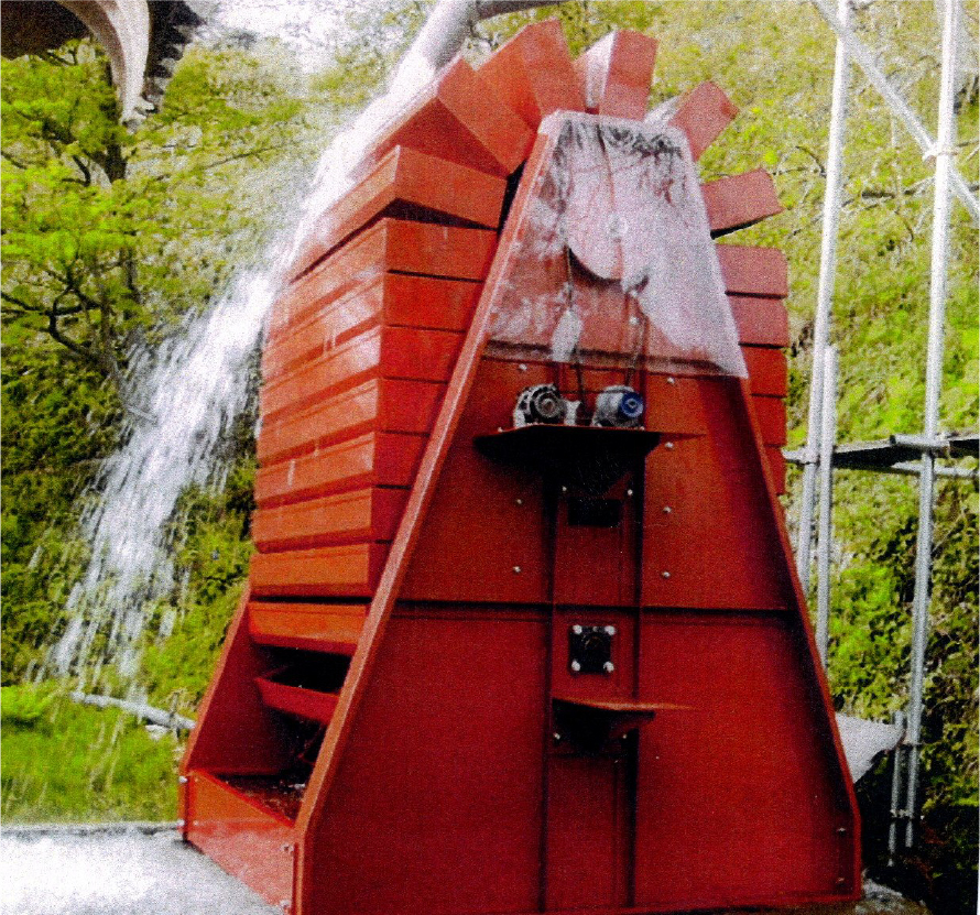 丘陵少量流水・自家発電機2