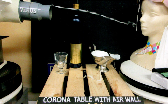 コロナ者と対面、飛来菌吸引排除